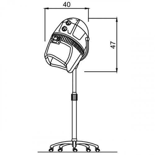 Парикмахерский сушуар "Axial Alu"